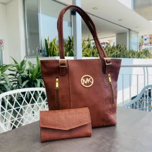 Duo Bolso En Cuero Dama Ref Mk
