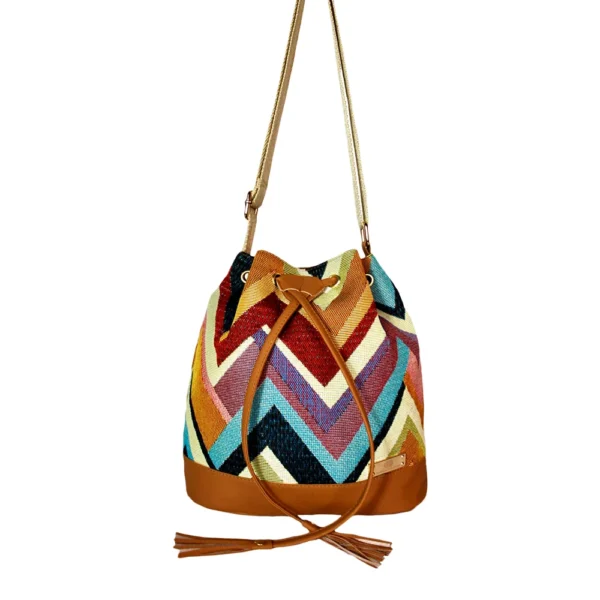 Bolso De Dama Karla Chacon Aria Miel - Imagen 5