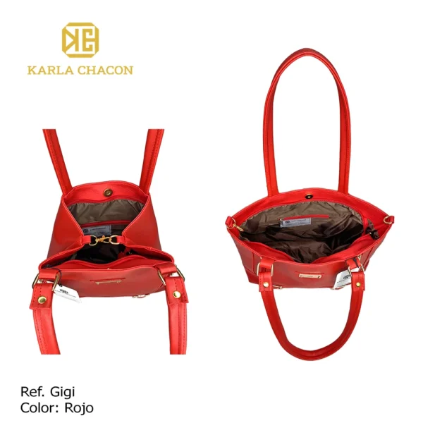 Bolso Dama Karla Chacon Gigi Rojo - Imagen 4