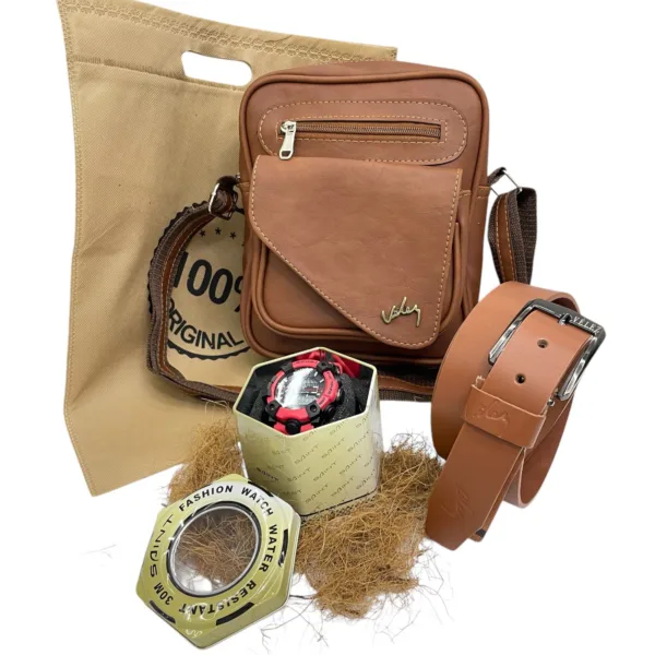 Combo Carriel Leo Correa Reloj - Imagen 3